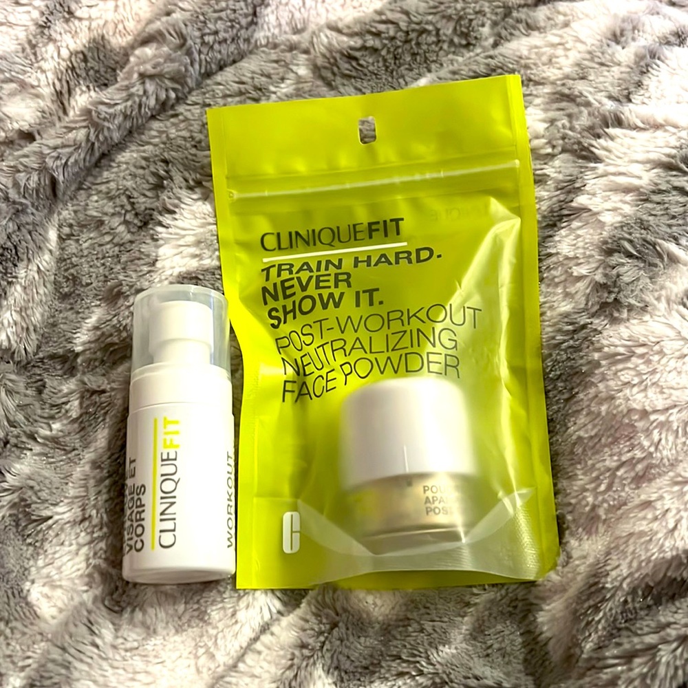 Discontinued items in a Rare set. Clinique Fit Workout and Post Workout